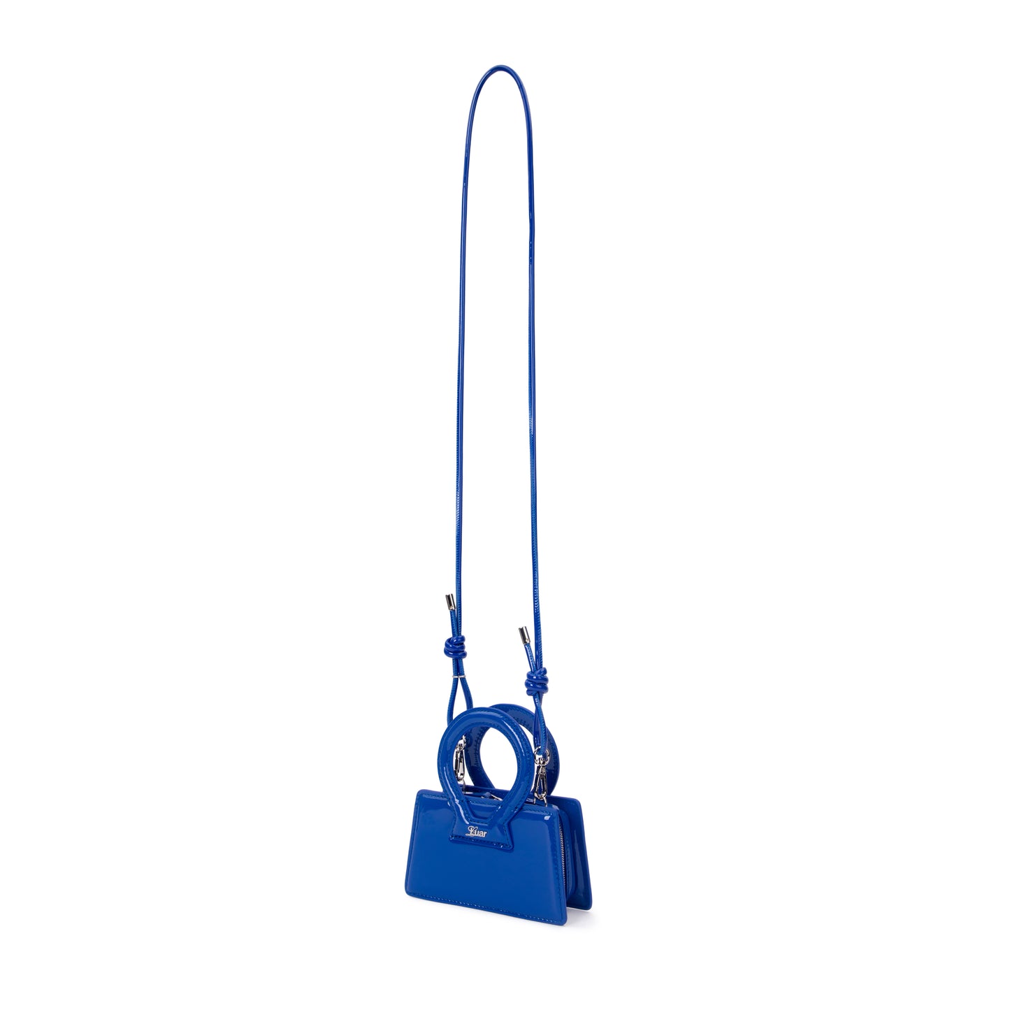 Mini Ana in Patent Blue Leather
