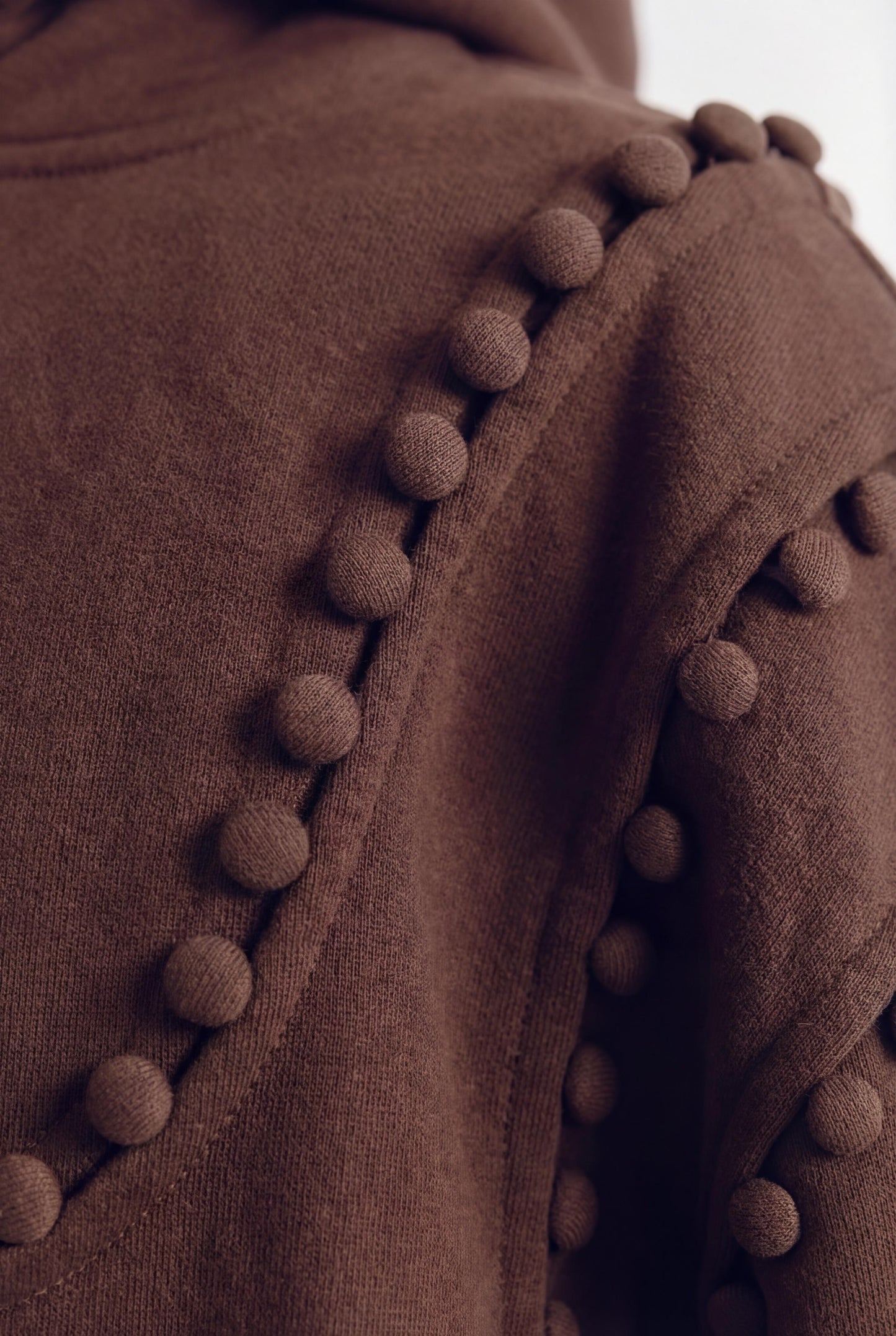 Unbutton Hoodie in Brown