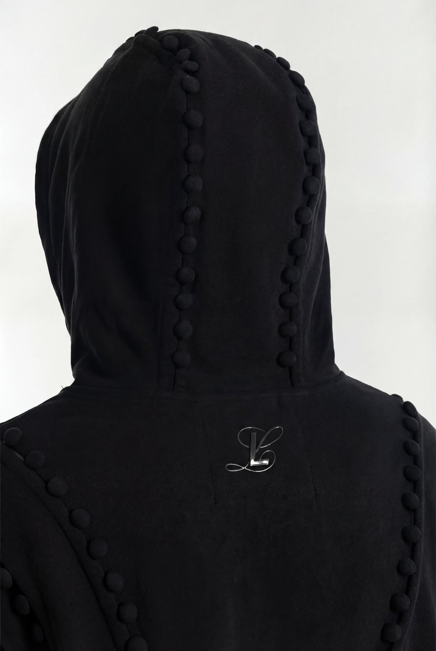 Unbutton Hoodie in Black