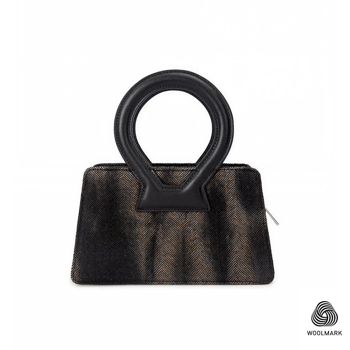 Small Ana in Feather Black Wool