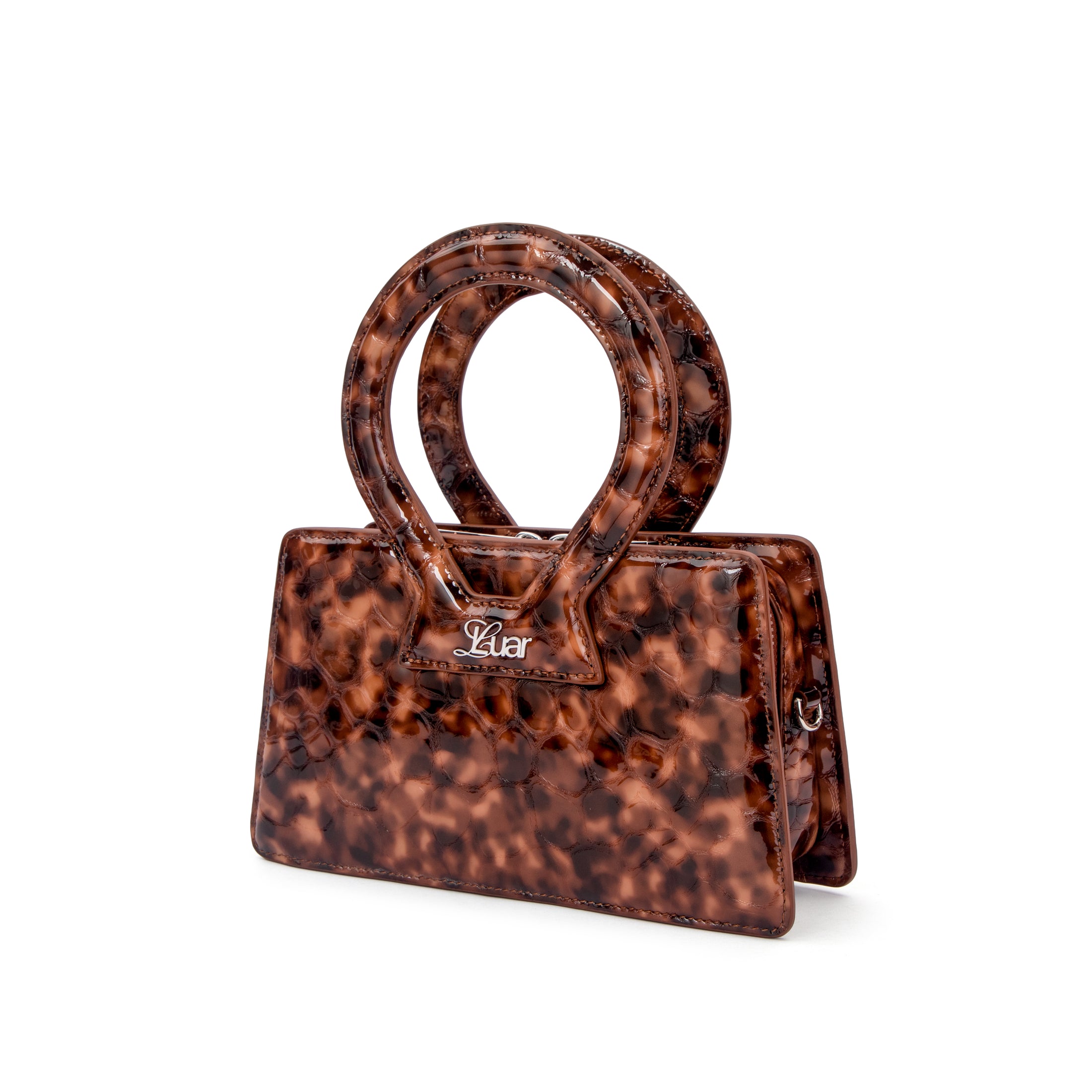 Small Ana in Tortoise Embossed Leather Hover