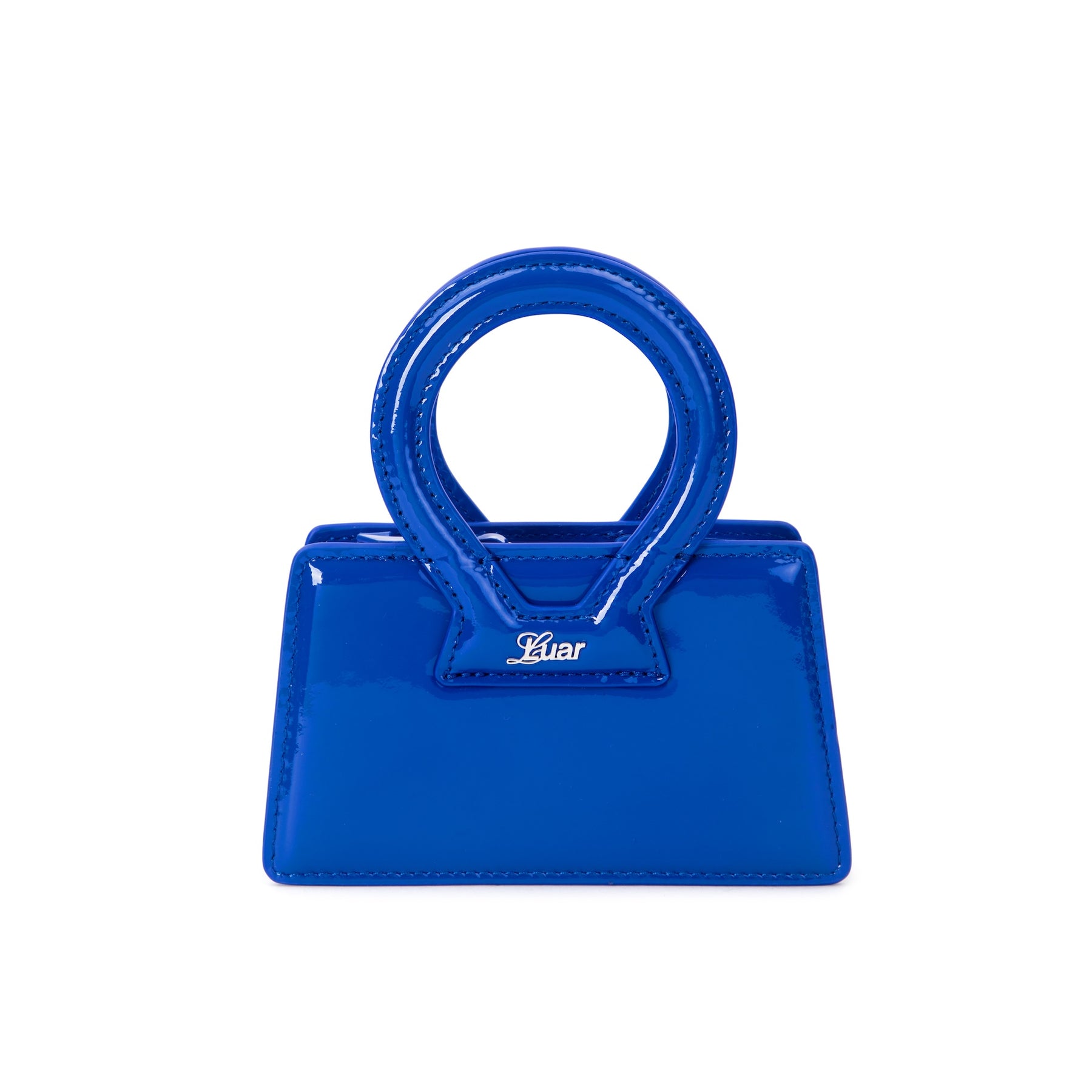 Mini Ana in Patent Blue Leather