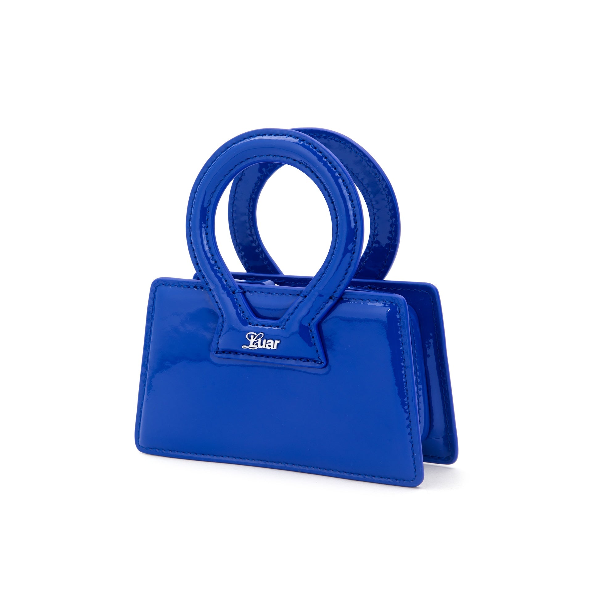 Mini Ana in Patent Blue Leather Hover