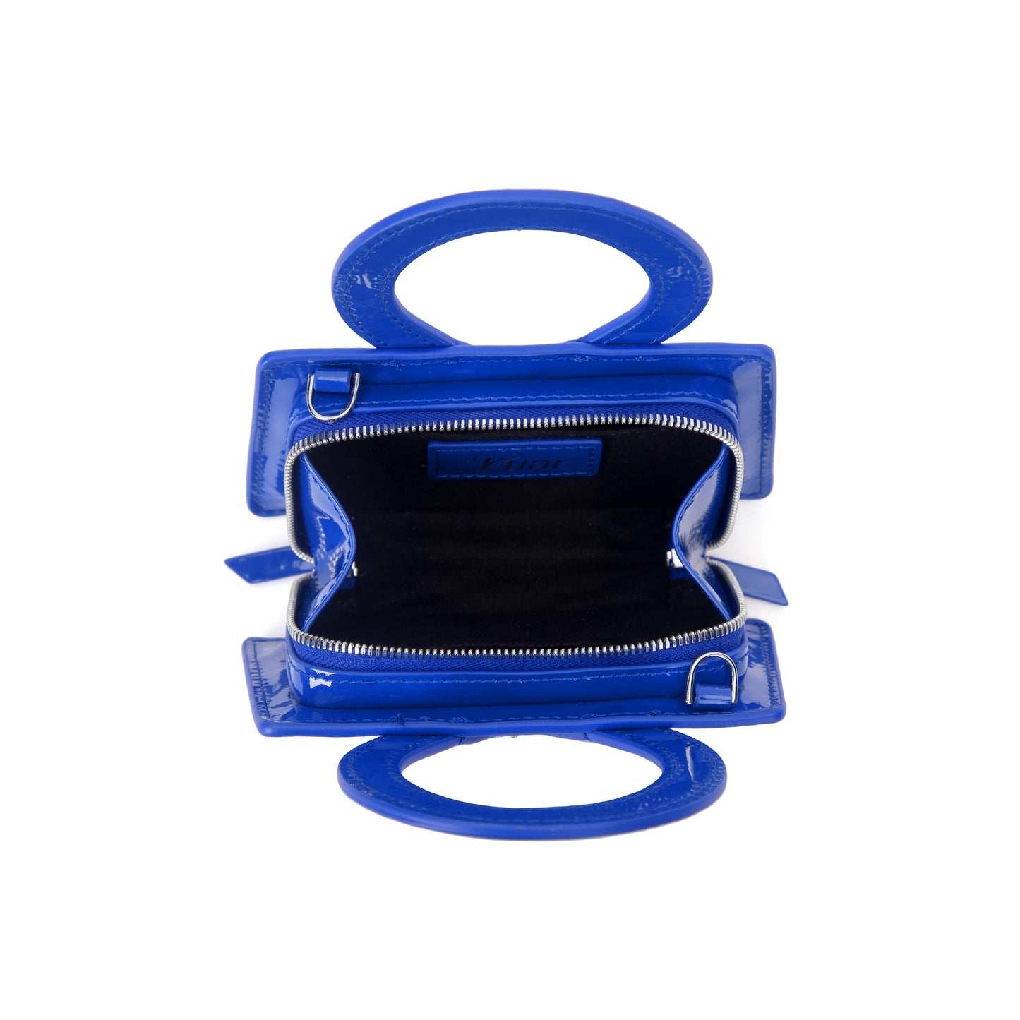 Mini Ana in Patent Blue Leather