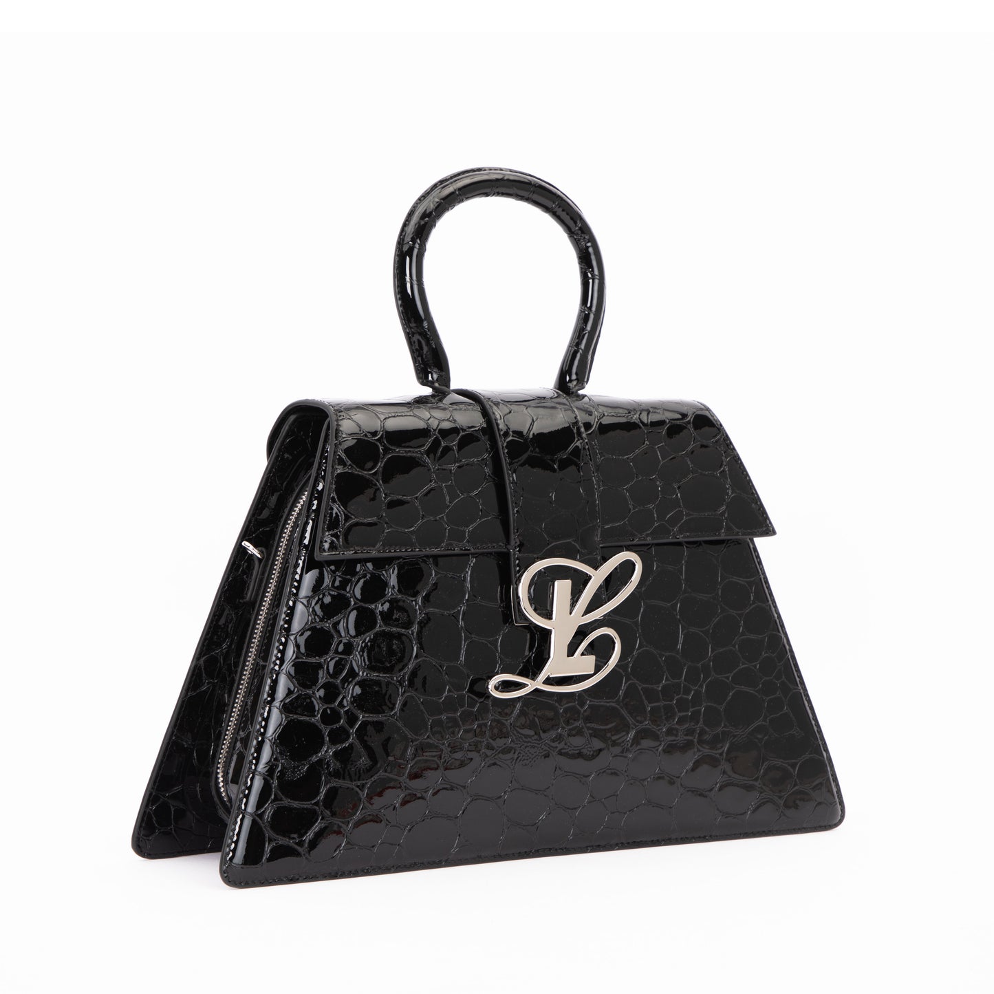 Yahaira in Black Glossy Pebble