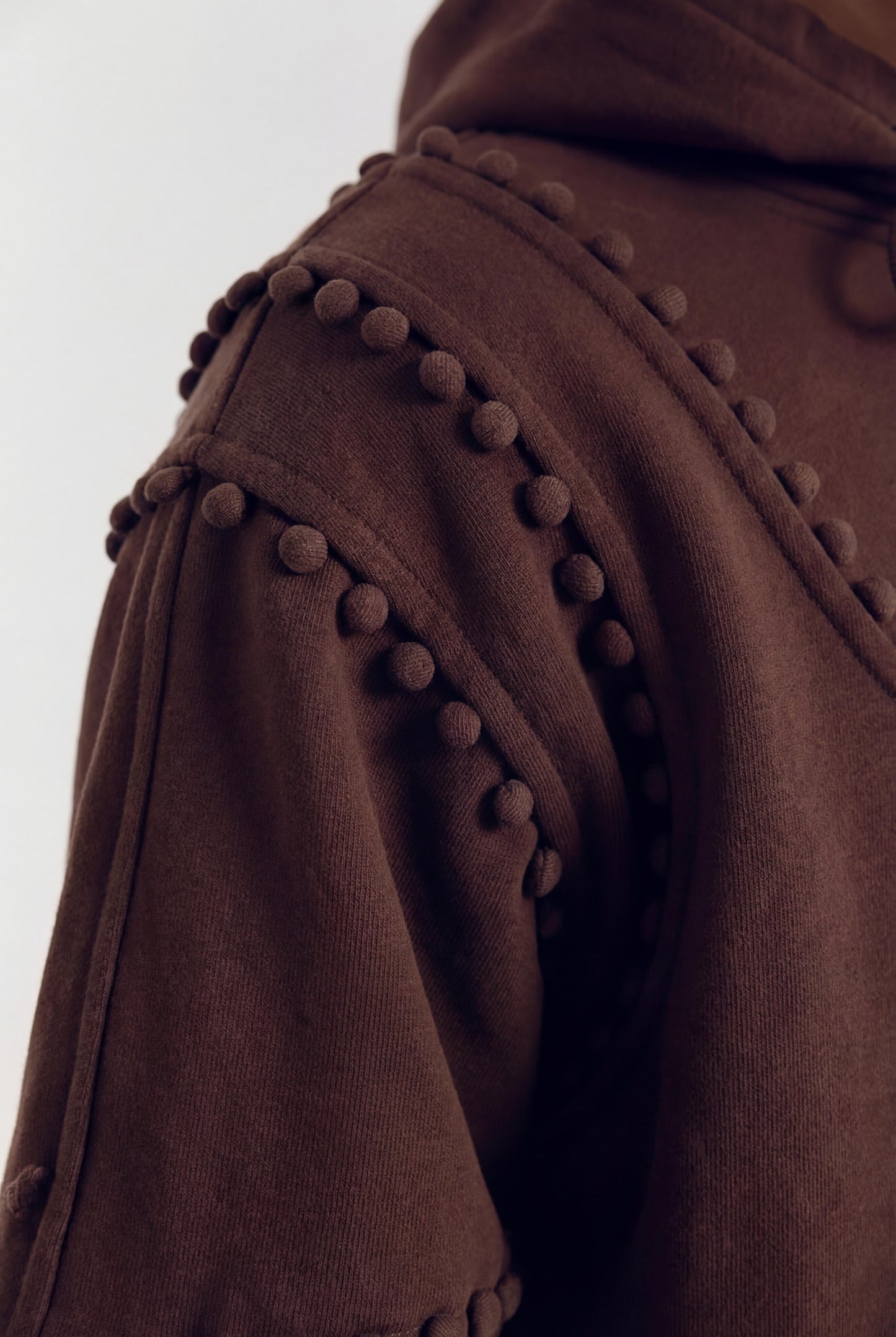 Unbutton Hoodie in Brown