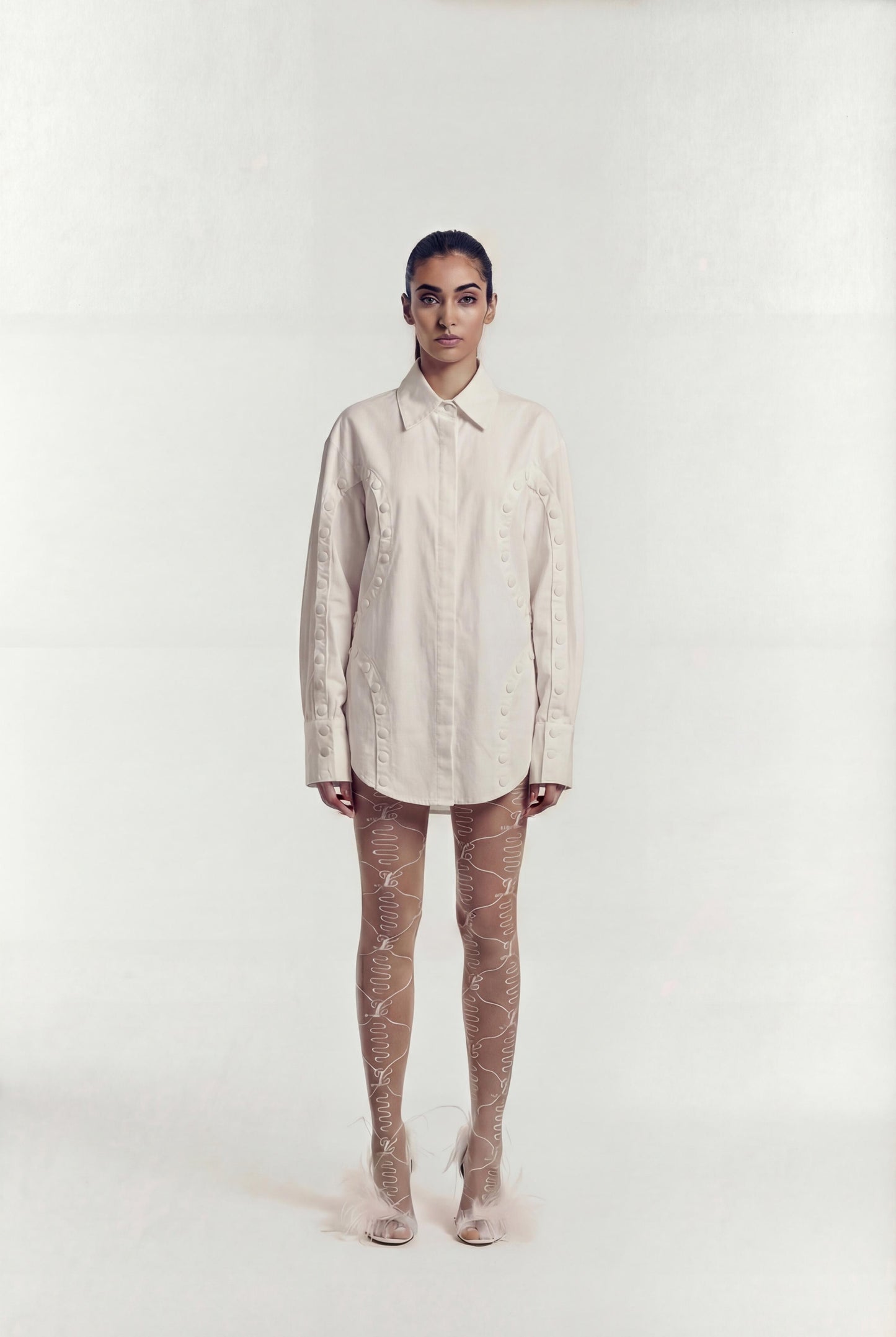 Unbutton Shirt in Cotton Poplin