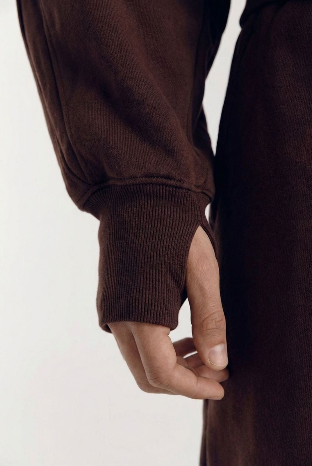 Unbutton Hoodie in Brown