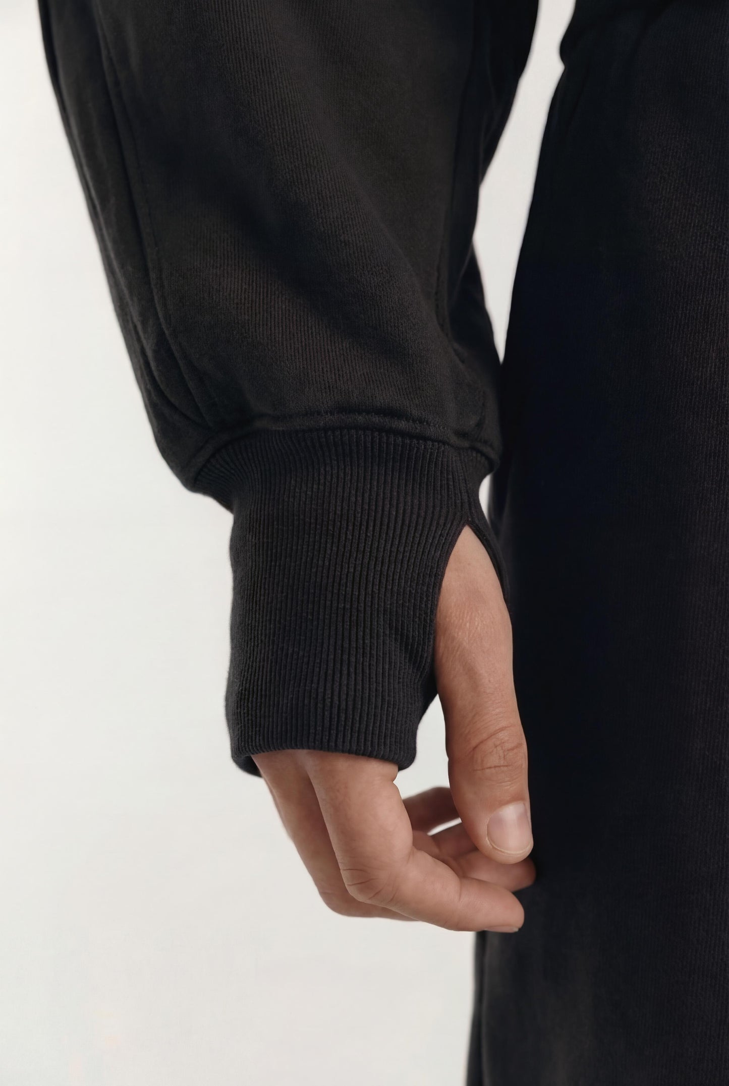 Unbutton Hoodie in Black