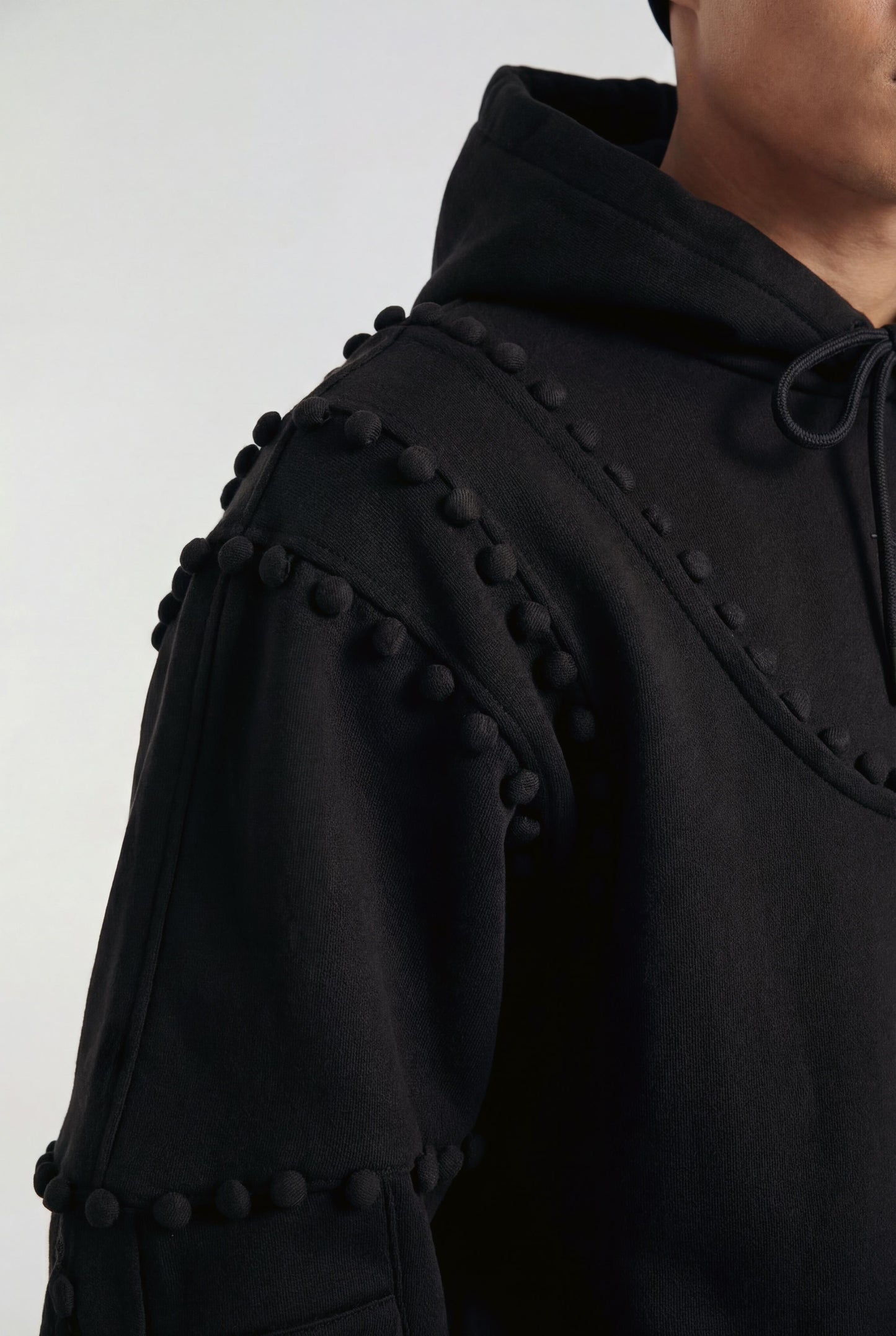 Unbutton Hoodie in Black