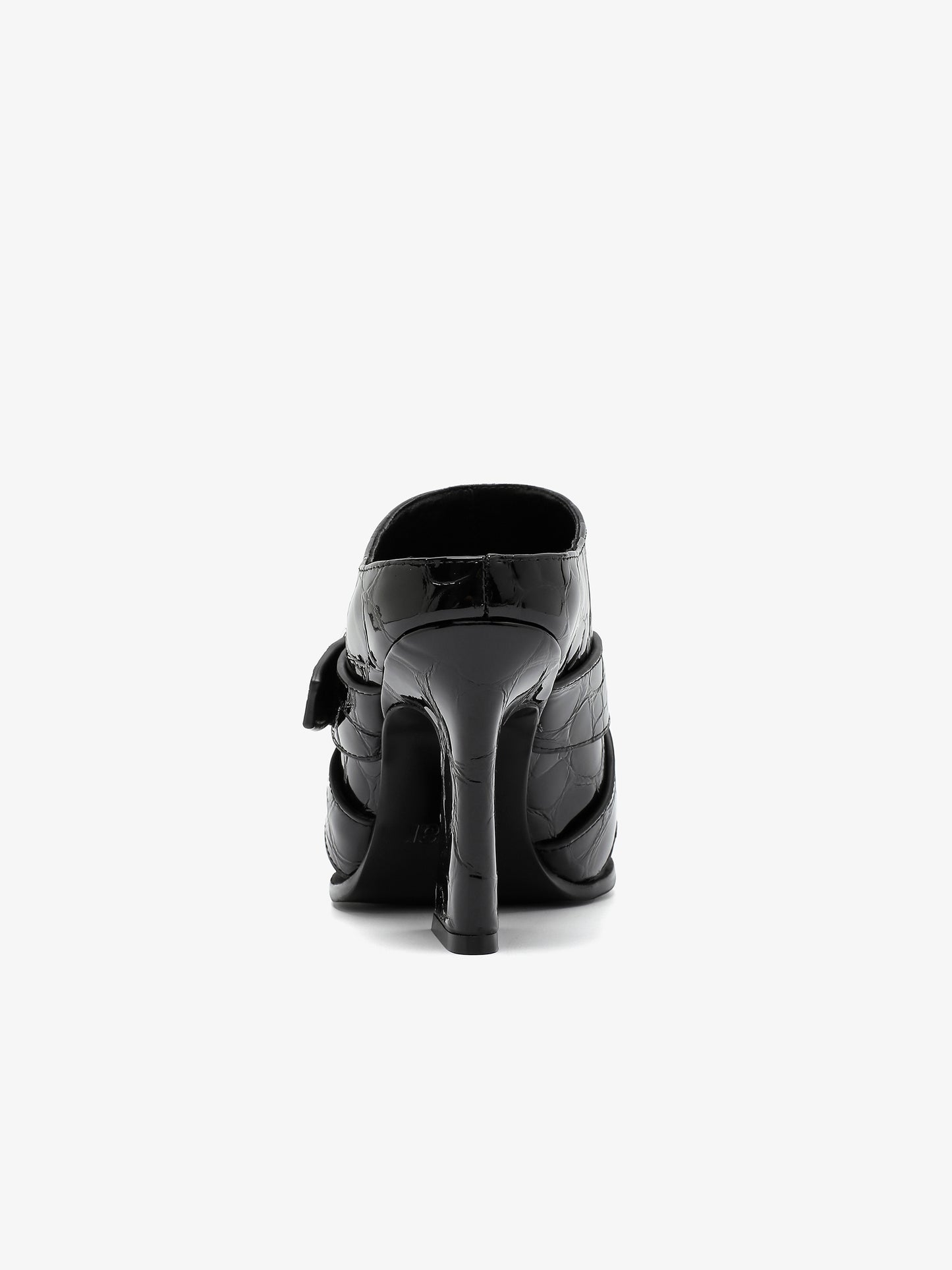 Jehan Mule in Black Pebble Leather