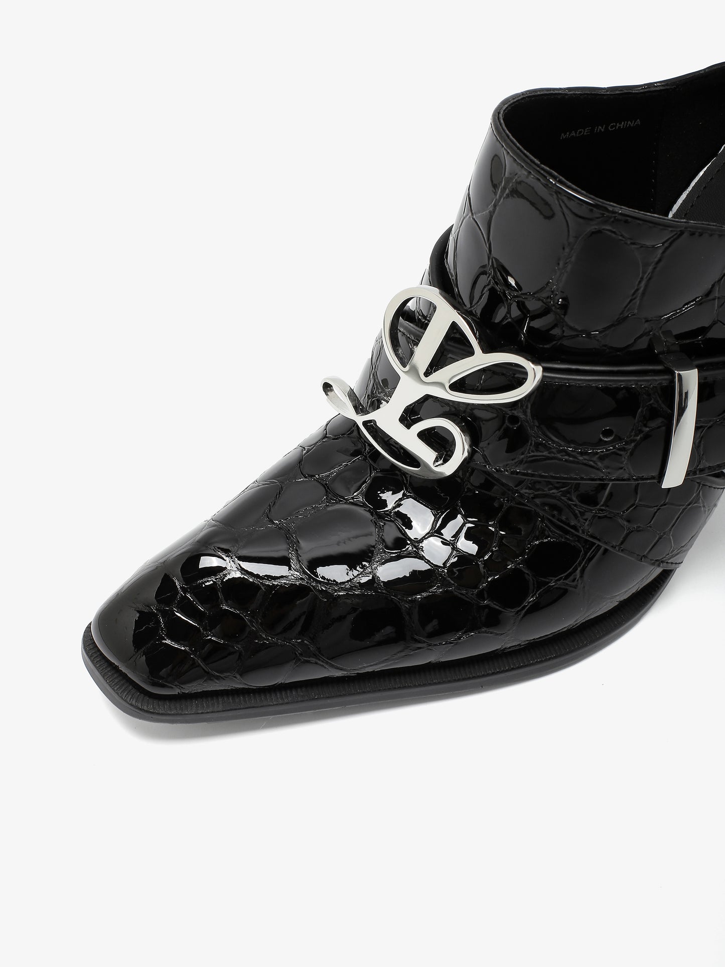 Jehan Mule in Black Pebble Leather