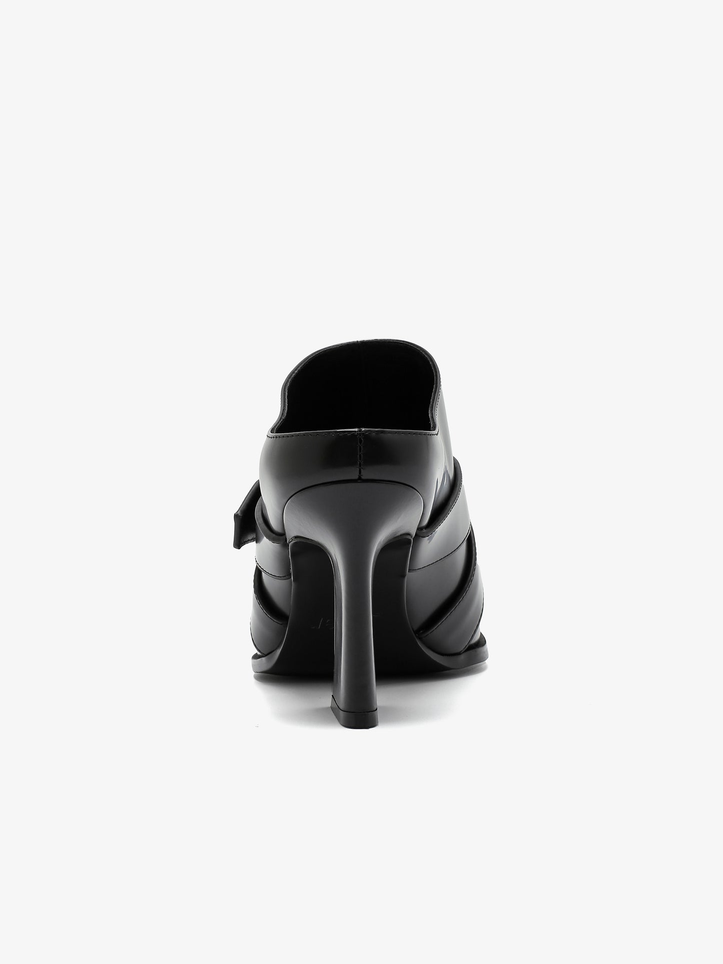 Jehan Mule in Smooth Black Leather