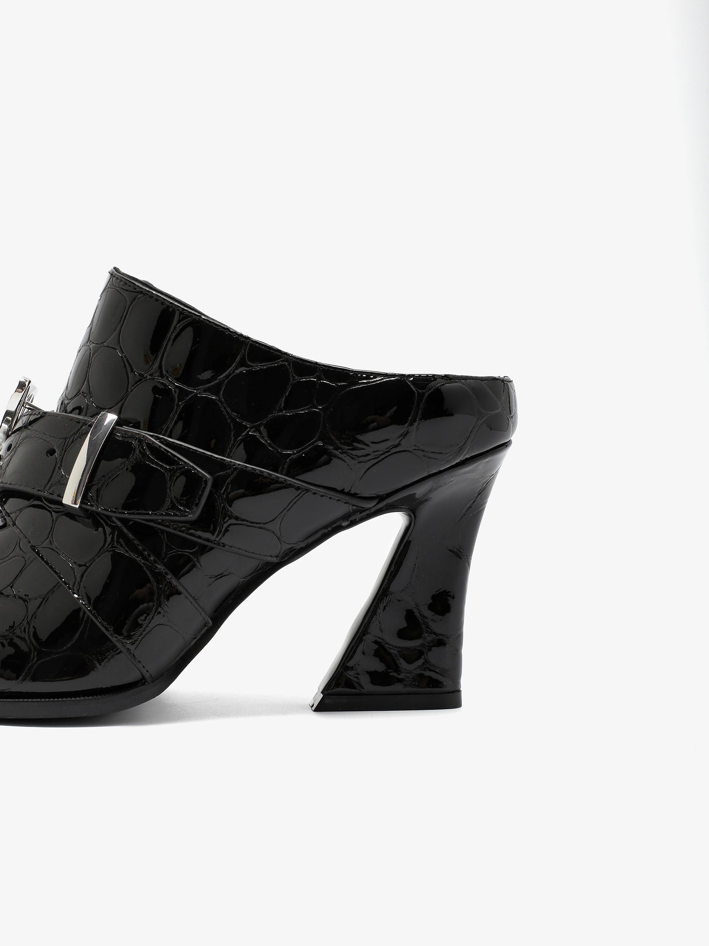 Jehan Mule in Black Pebble Leather