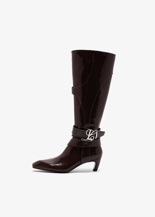 Keyla Boot in Smooth Brown Leather