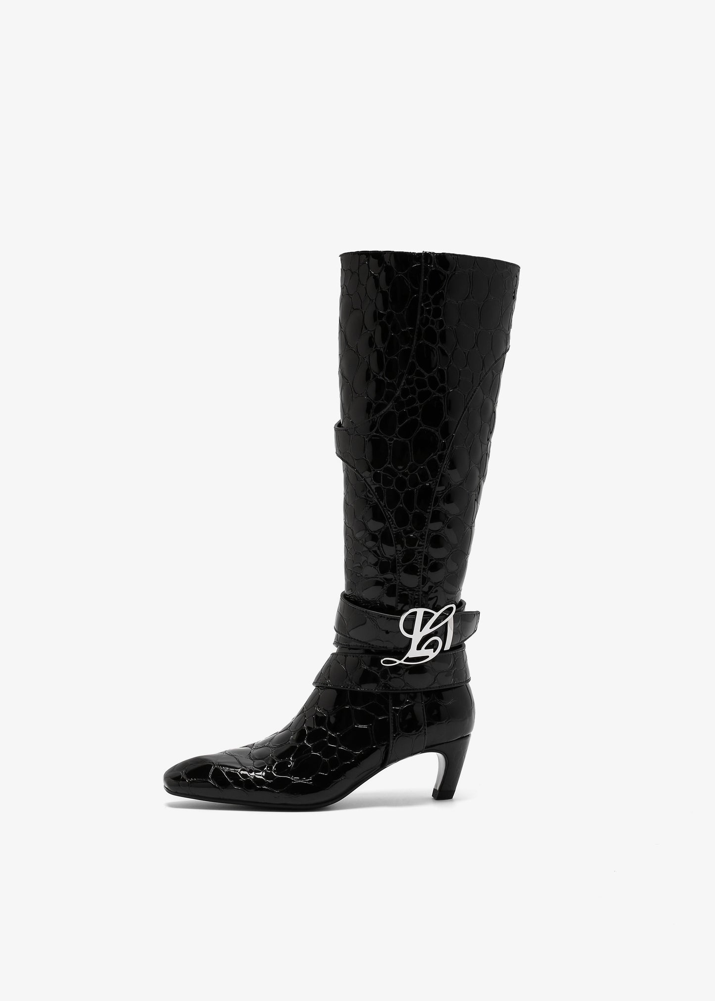 Keyla Boot in Black Pebble Leather