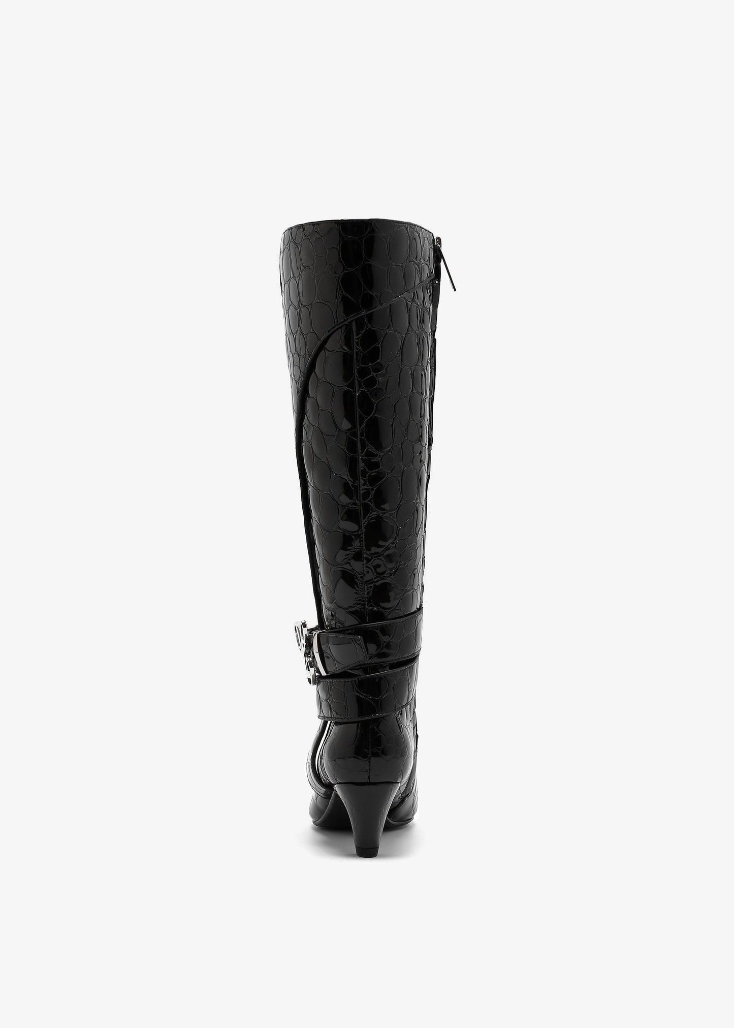 Keyla Boot in Black Pebble Leather