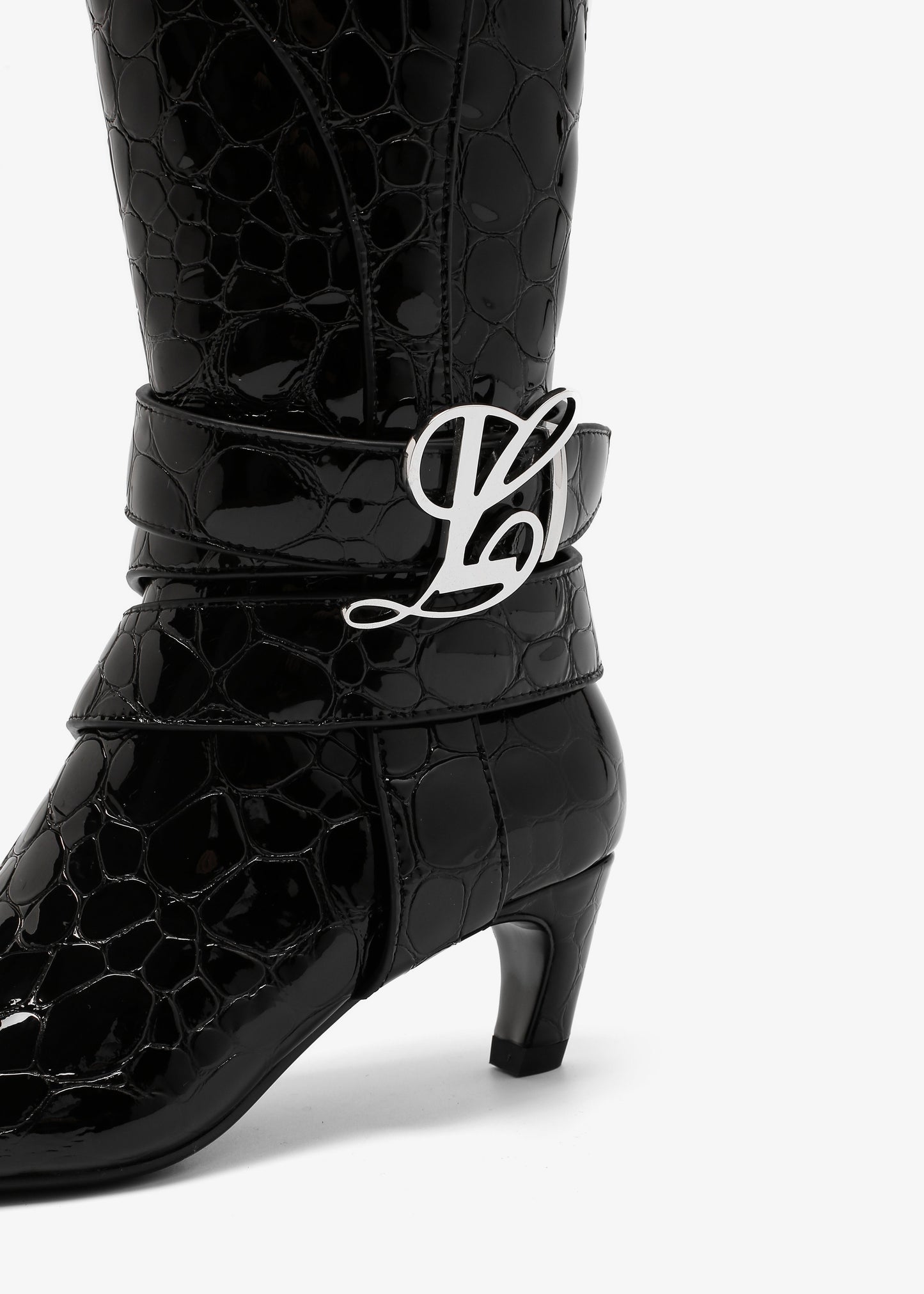 Keyla Boot in Black Pebble Leather