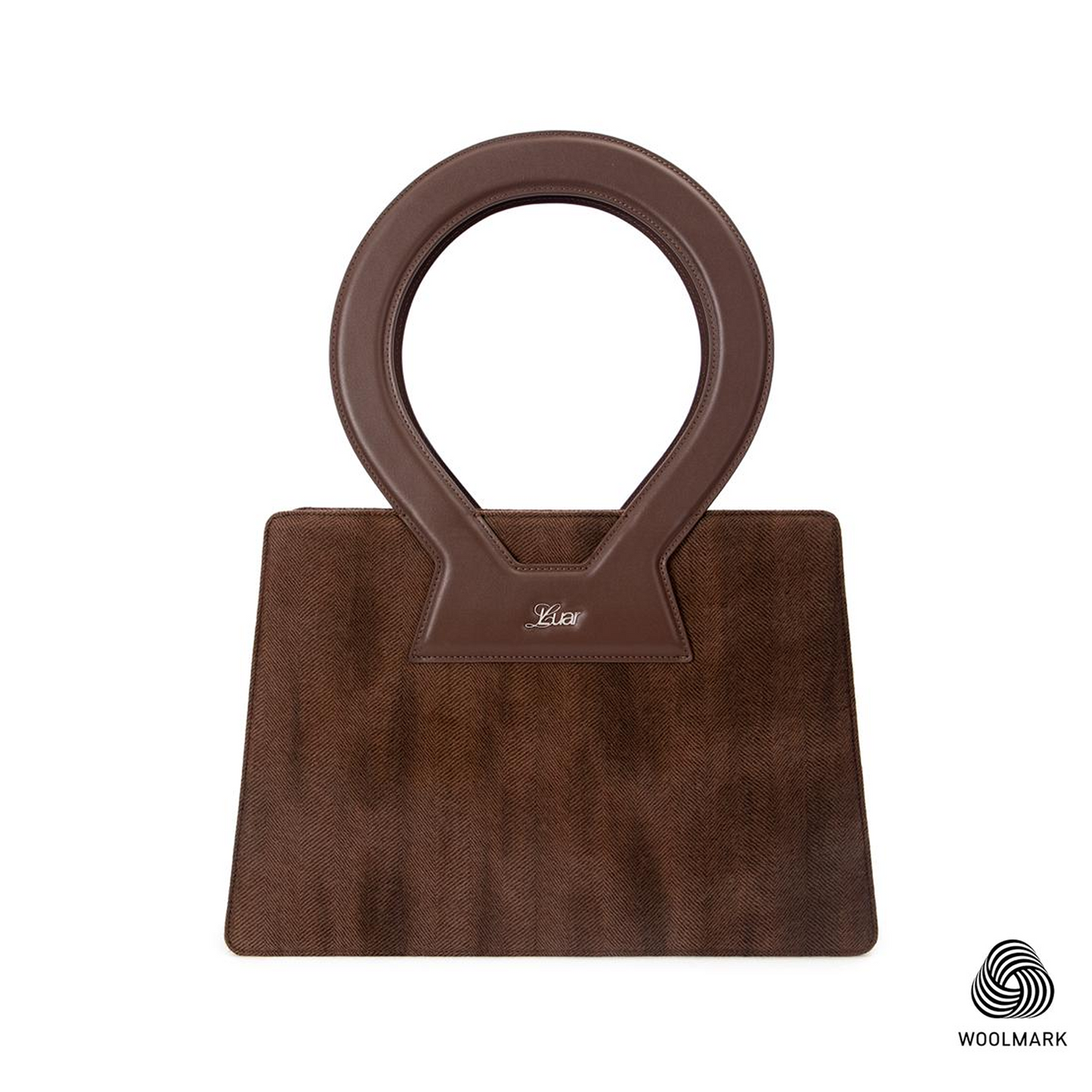 Large Ana in Feather Brown Wool