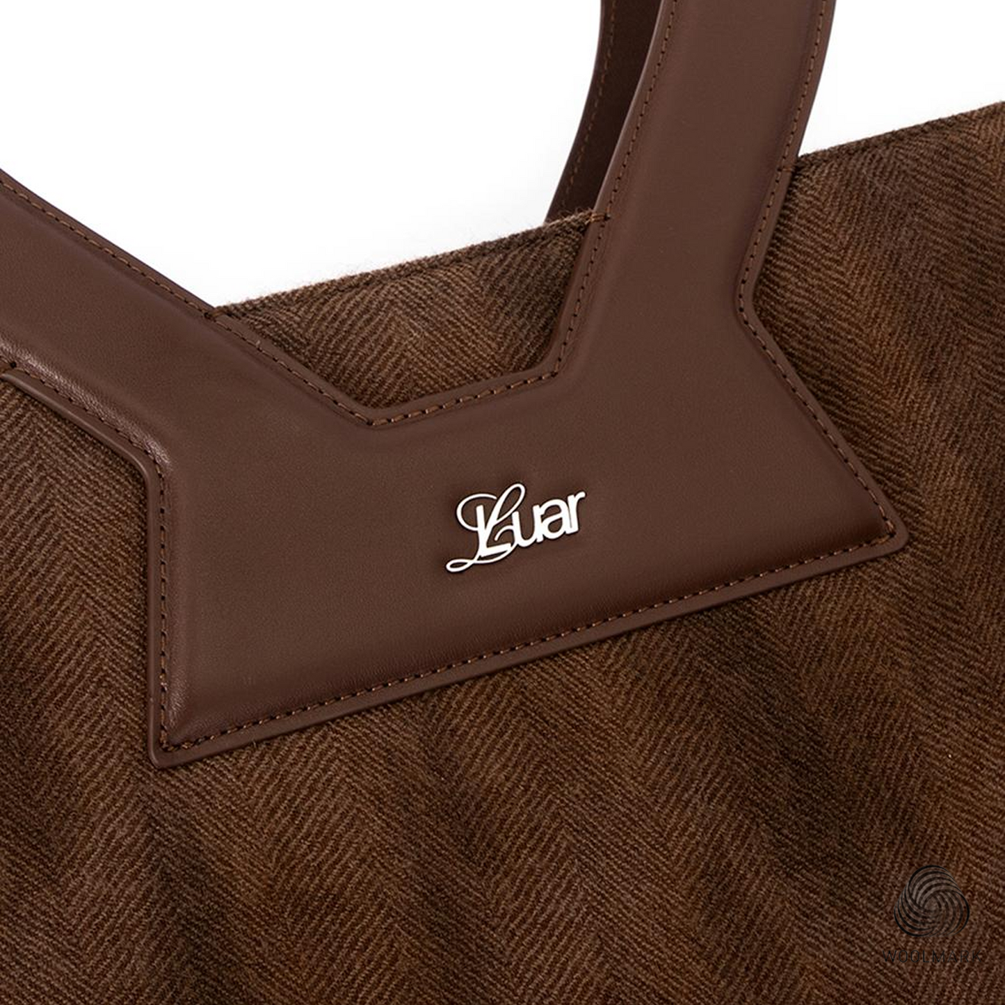 Large Ana in Feather Brown Wool