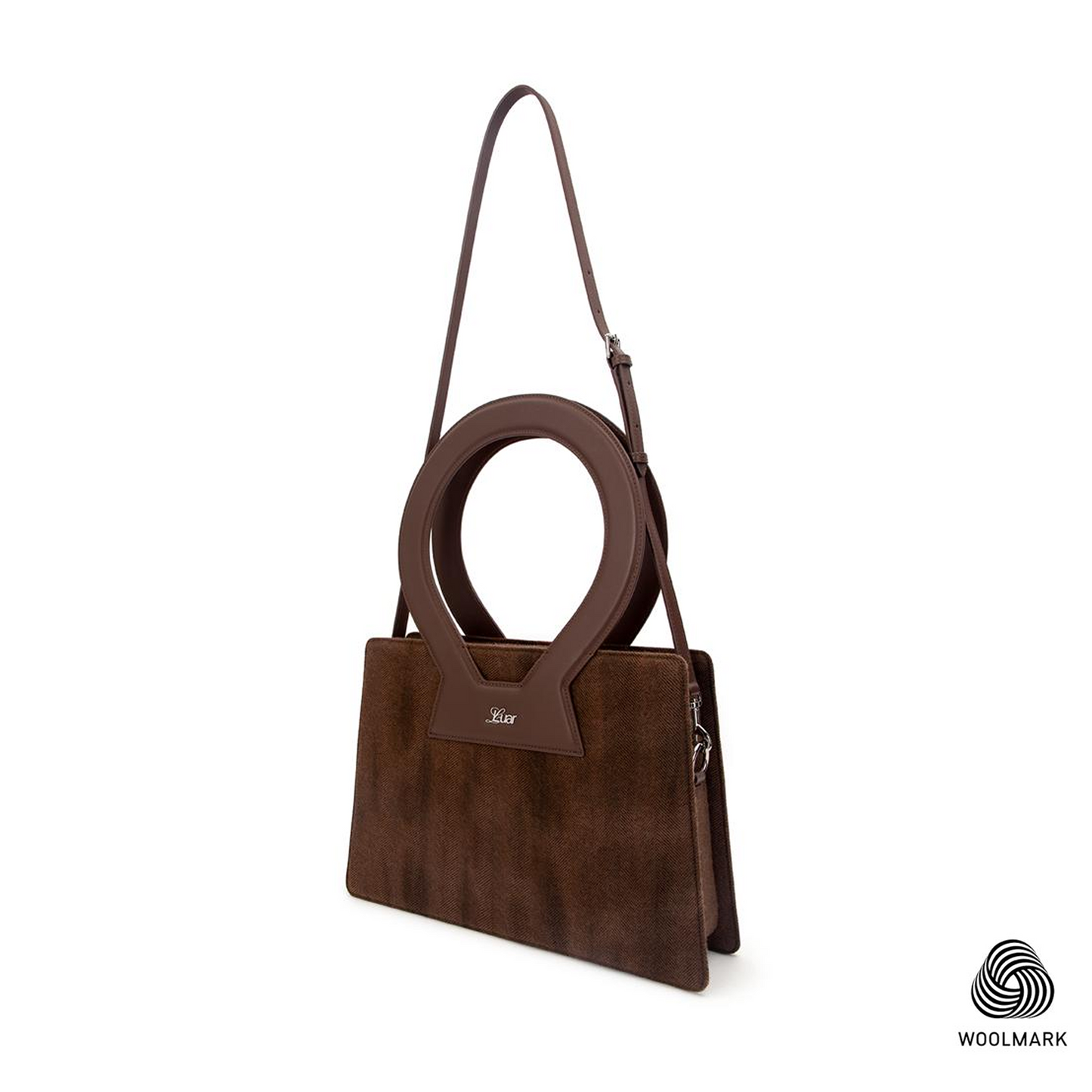 Large Ana in Feather Brown Wool