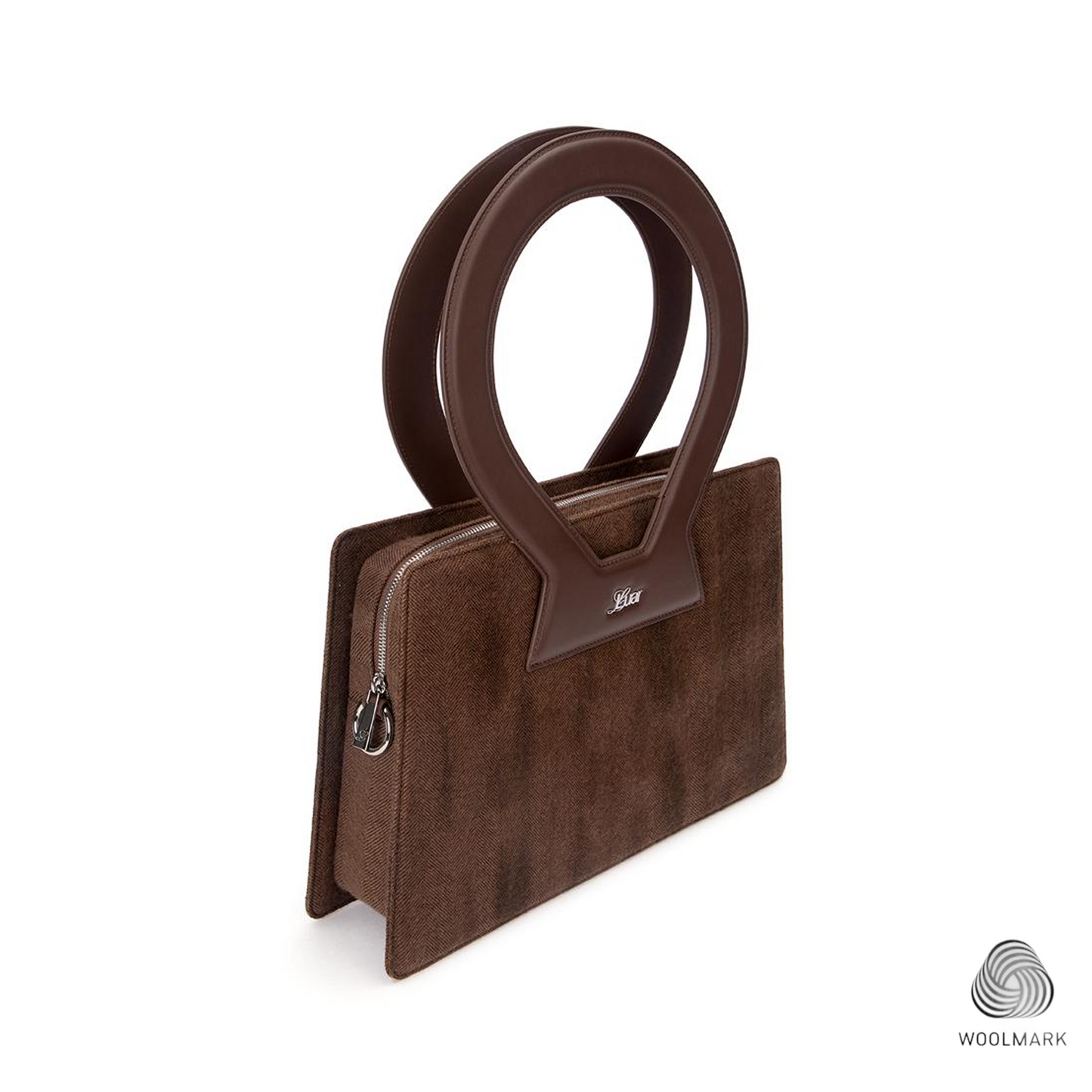 Large Ana in Feather Brown Wool