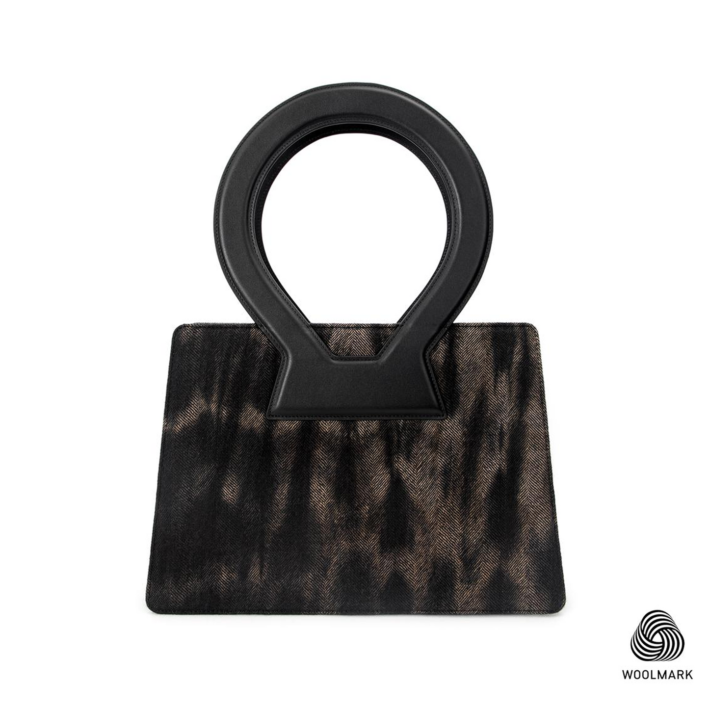 Large Ana in Feather Black Wool