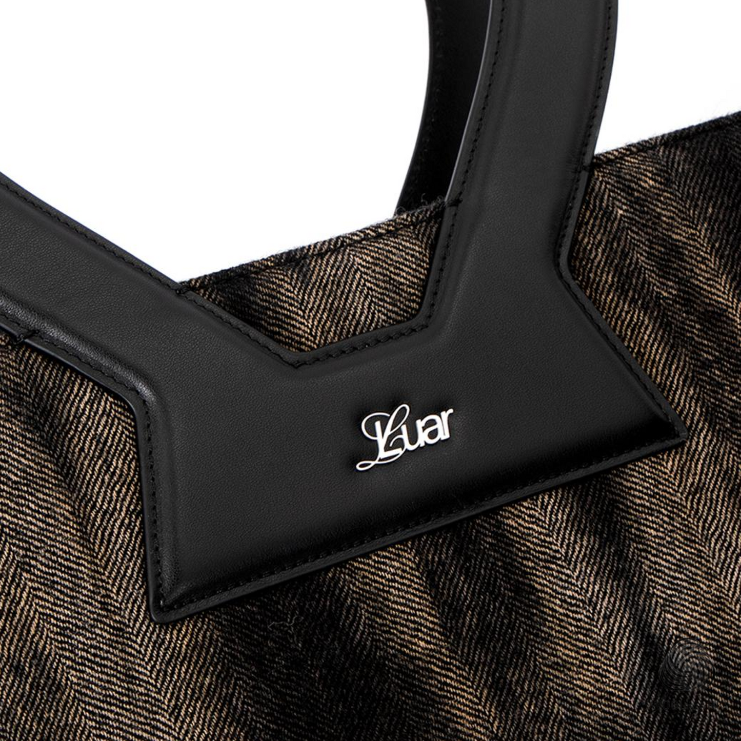 Large Ana in Feather Black Wool