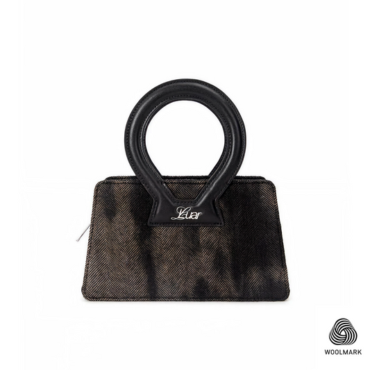 Small Ana in Feather Black Wool