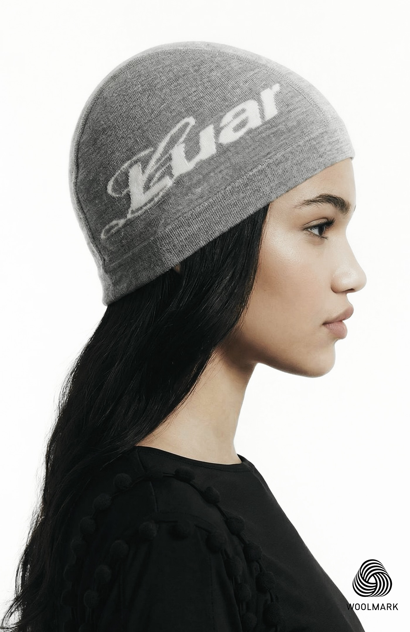 Logo Skull Cap in Merino Wool