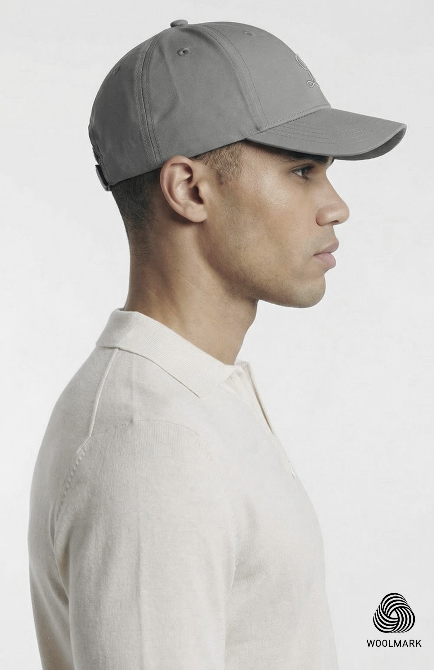 Logo Baseball Cap in Smart Merino Wool