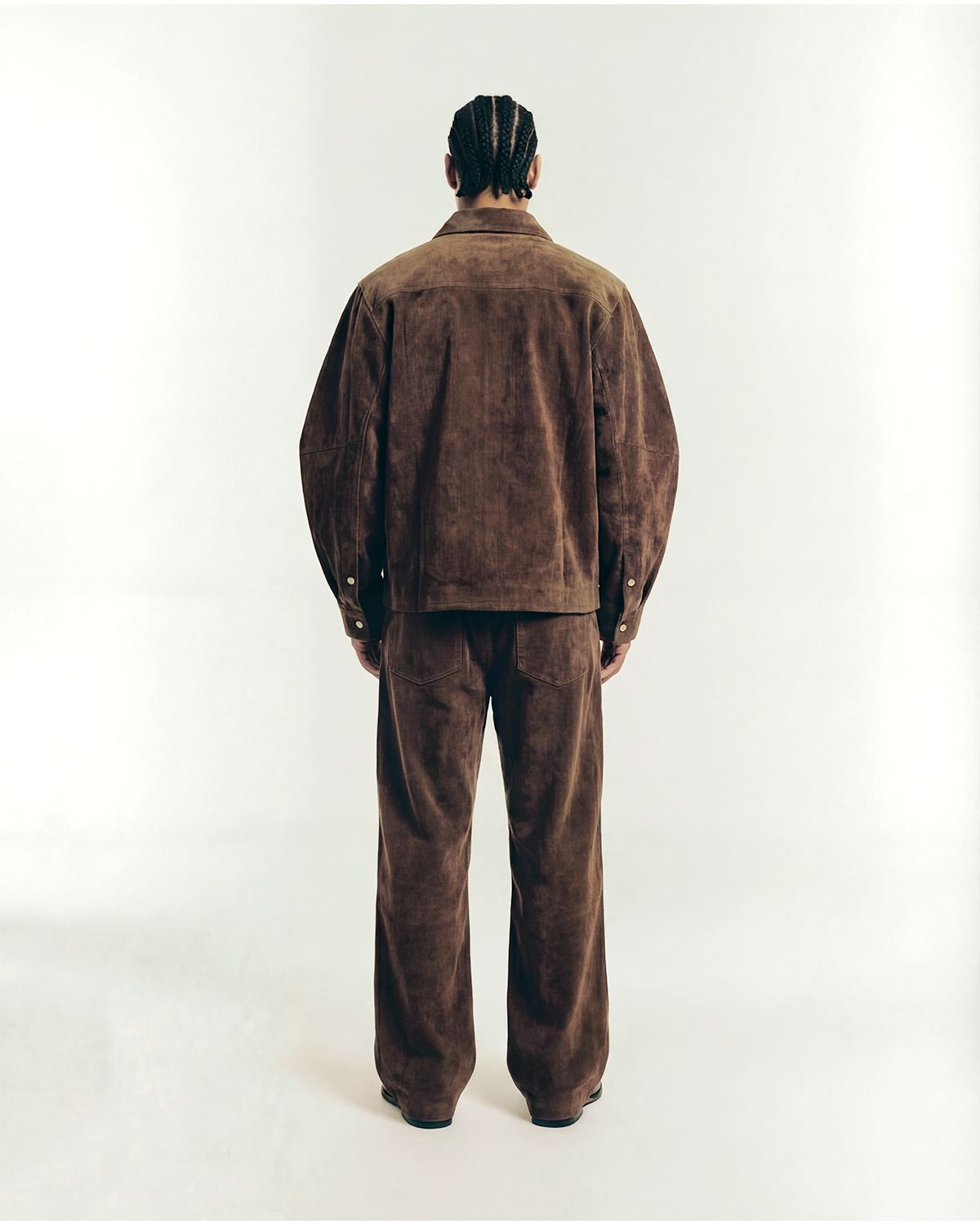 Triangle Sleeve in Brown Enzyme Denim