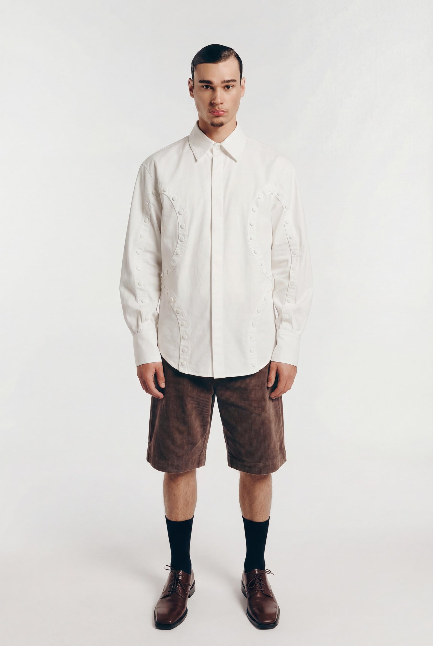 Unbutton Shirt in Cotton Poplin
