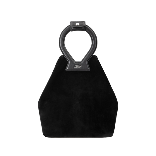Brooke Tote in Black Suede