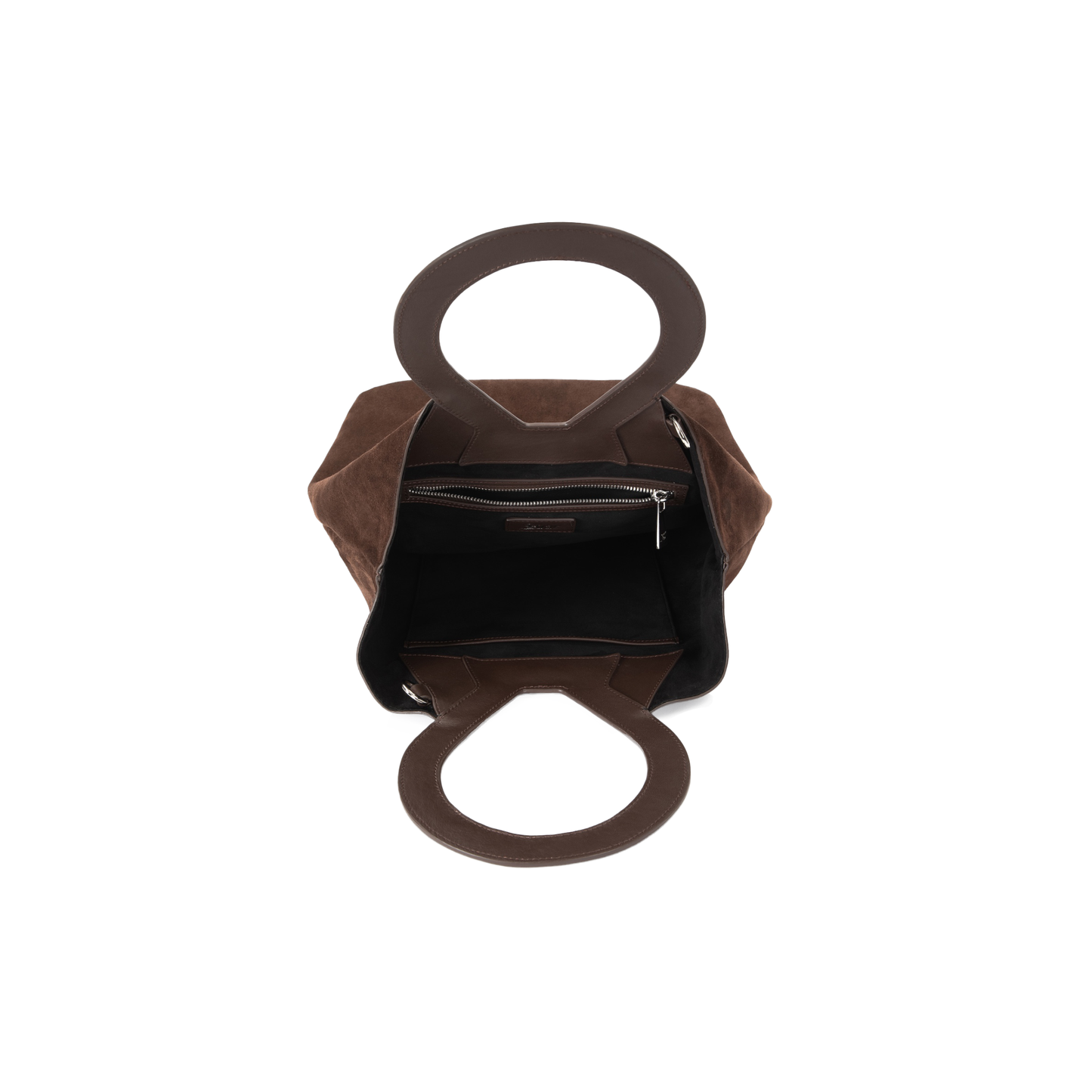 Brooke Tote in Brown Suede