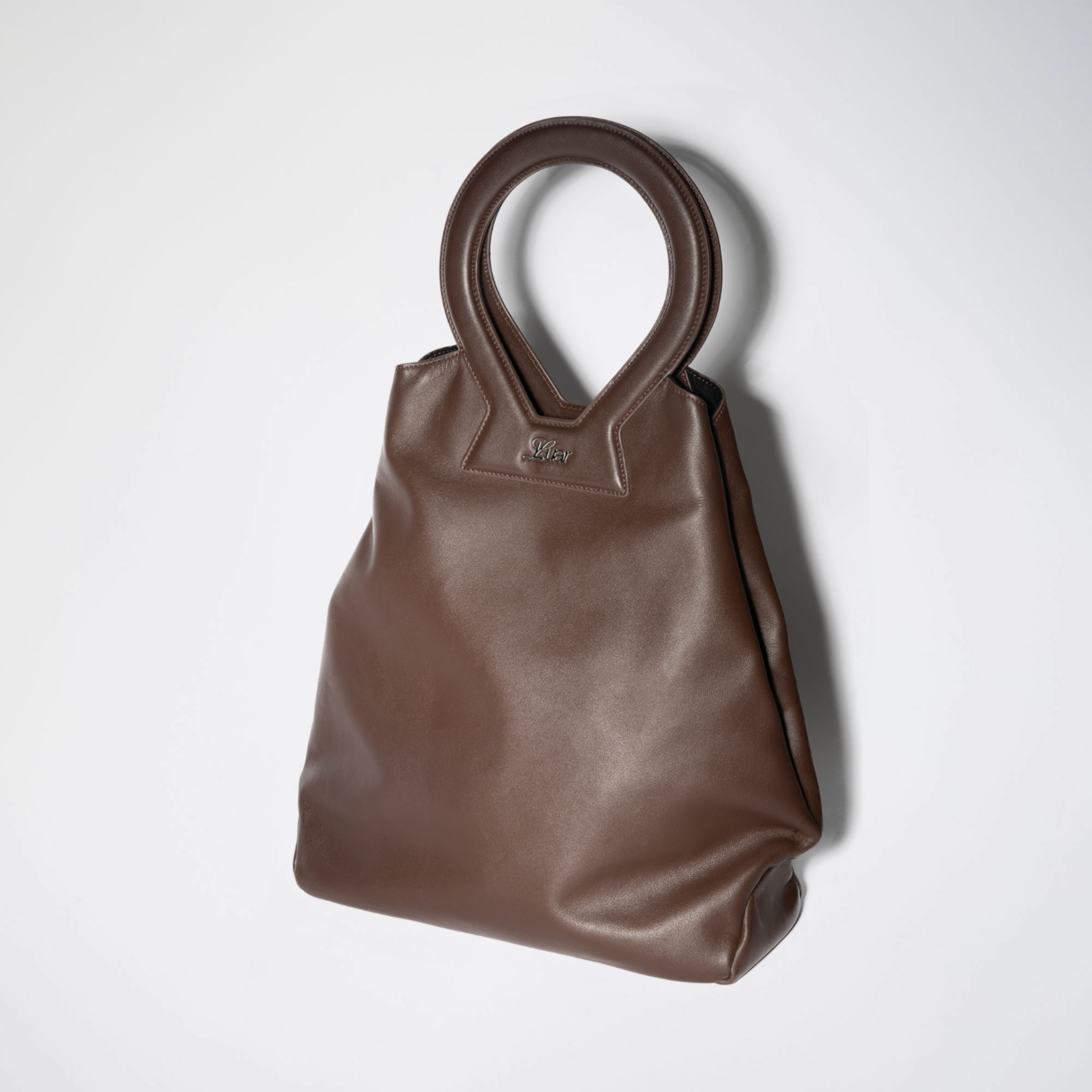 Brooke Tote in Smooth Brown Leather Hover