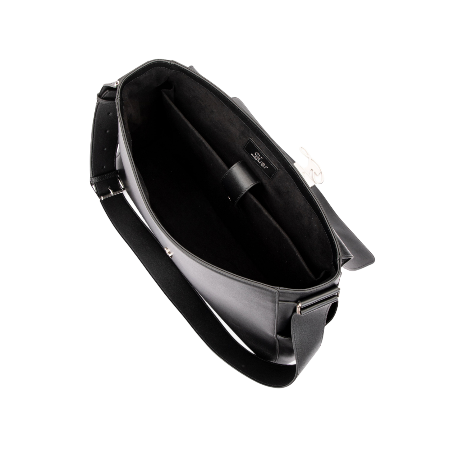 Cam Messenger in Smooth Black Leather