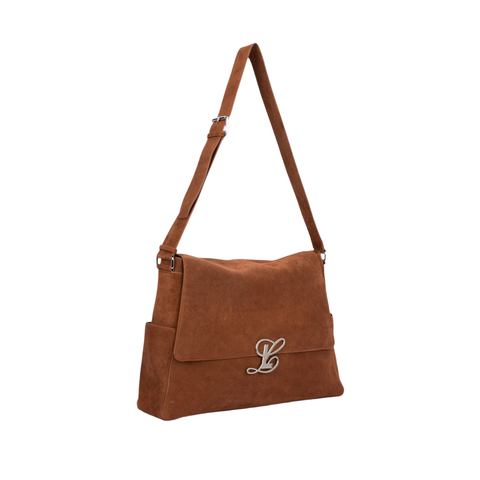 Cam Messenger in Cognac Suede Hover