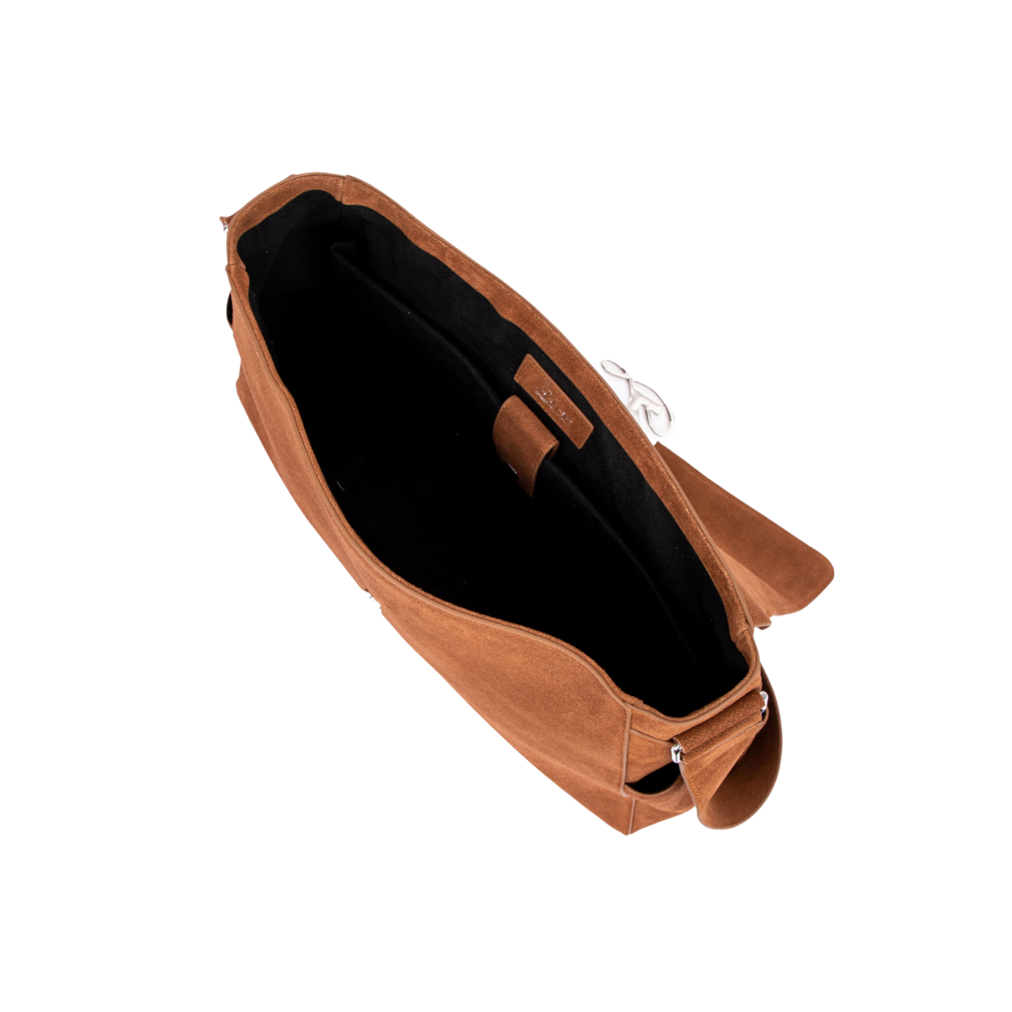 Cam Messenger in Cognac Suede