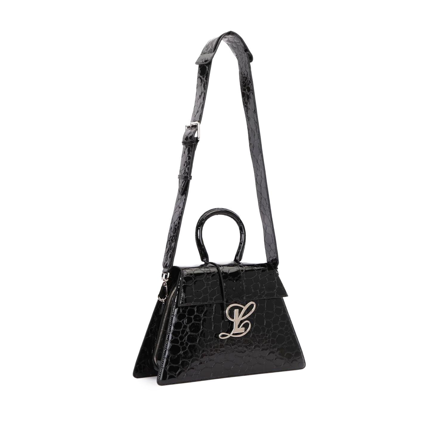 Yahaira in Black Glossy Pebble
